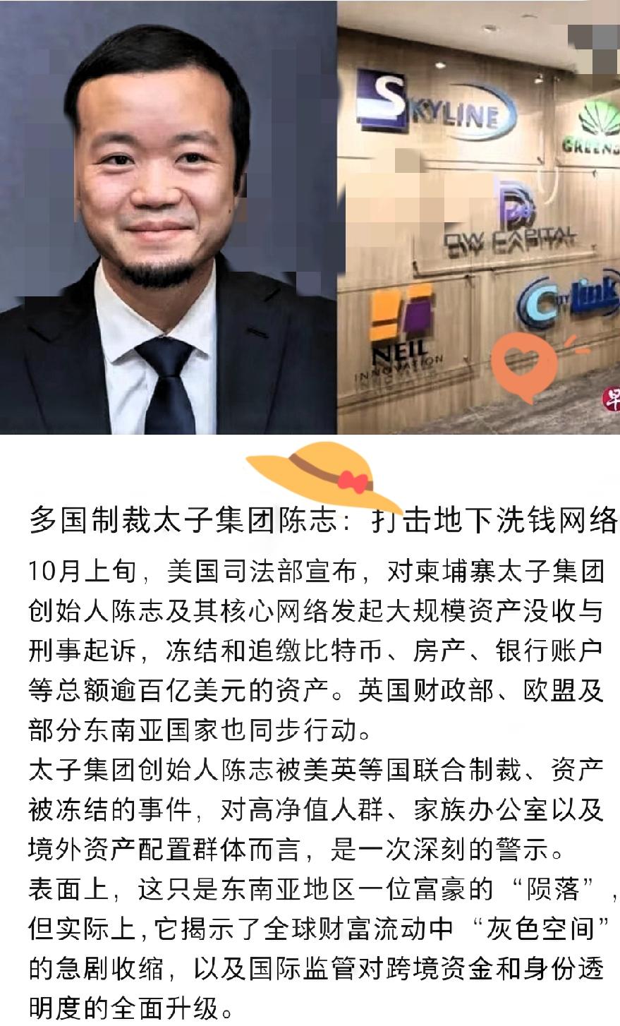 这次太子集团遭美韩打击，背后金主可算是栽大跟头了。

要说这陈志，我看呐，大概率