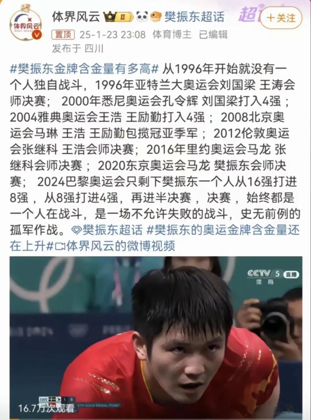 樊振东的一路，谈何容易！
他在巴黎奥运会上夺冠，他成功了，但是这一切他付出了很多