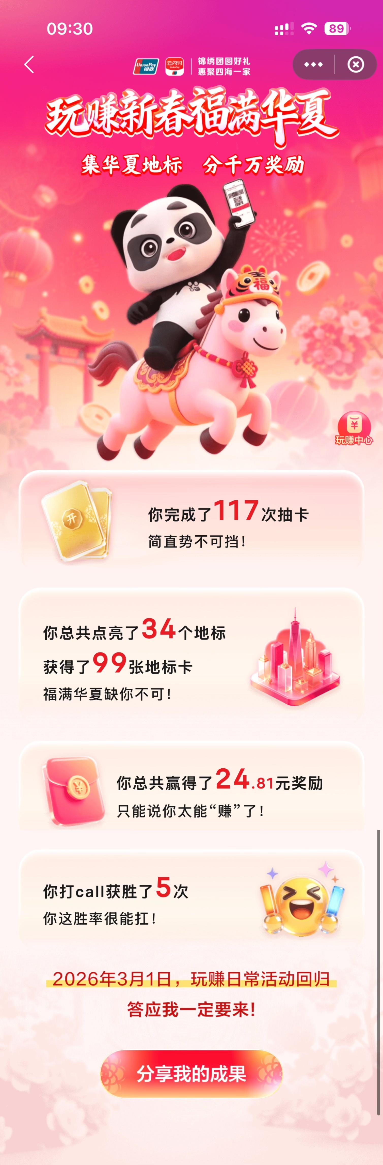 云闪付玩赚新春打造数字新年俗标杆当春节遇上数字生活，云闪付玩赚新春集卡活动给出了