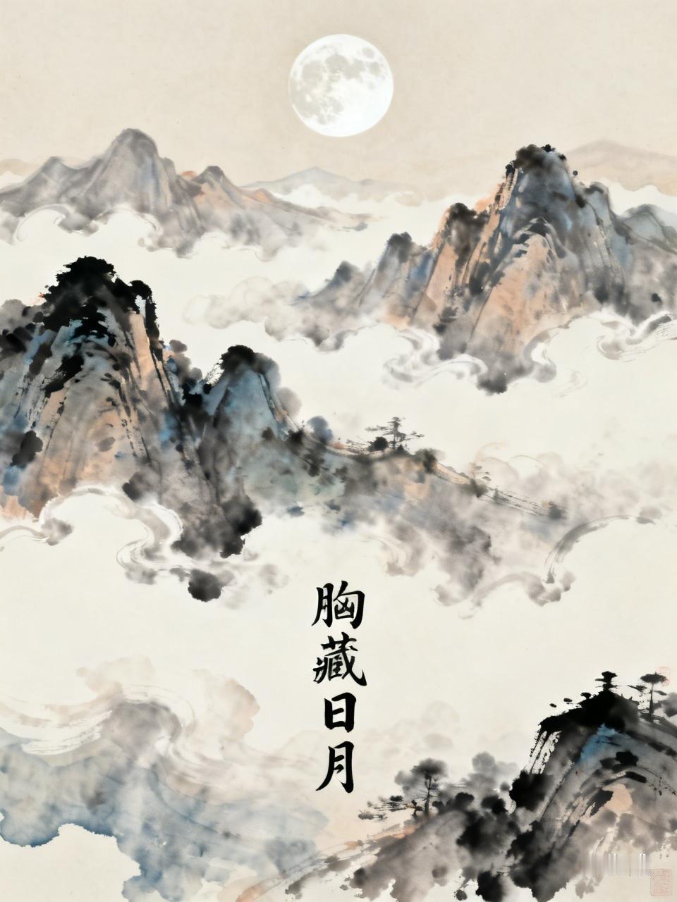此联对仗工整，意境深远。“心有山海”描绘出内心的广阔与包容，仿佛装下了山川湖海，