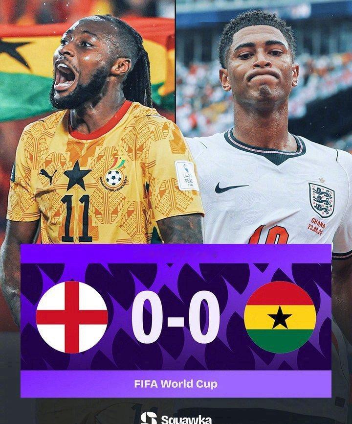 进攻哑空屡屡错失绝佳良机！英格兰全场占优却没能破门，0-0被加纳顽强逼平出线形势