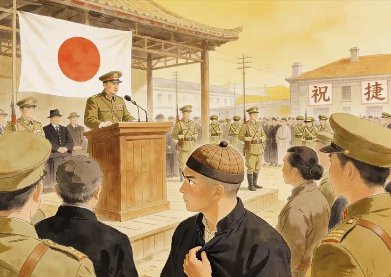 位卑未敢忘忧国，剃头匠斧劈日酋：

     1937年12月4日南京保卫战拉开