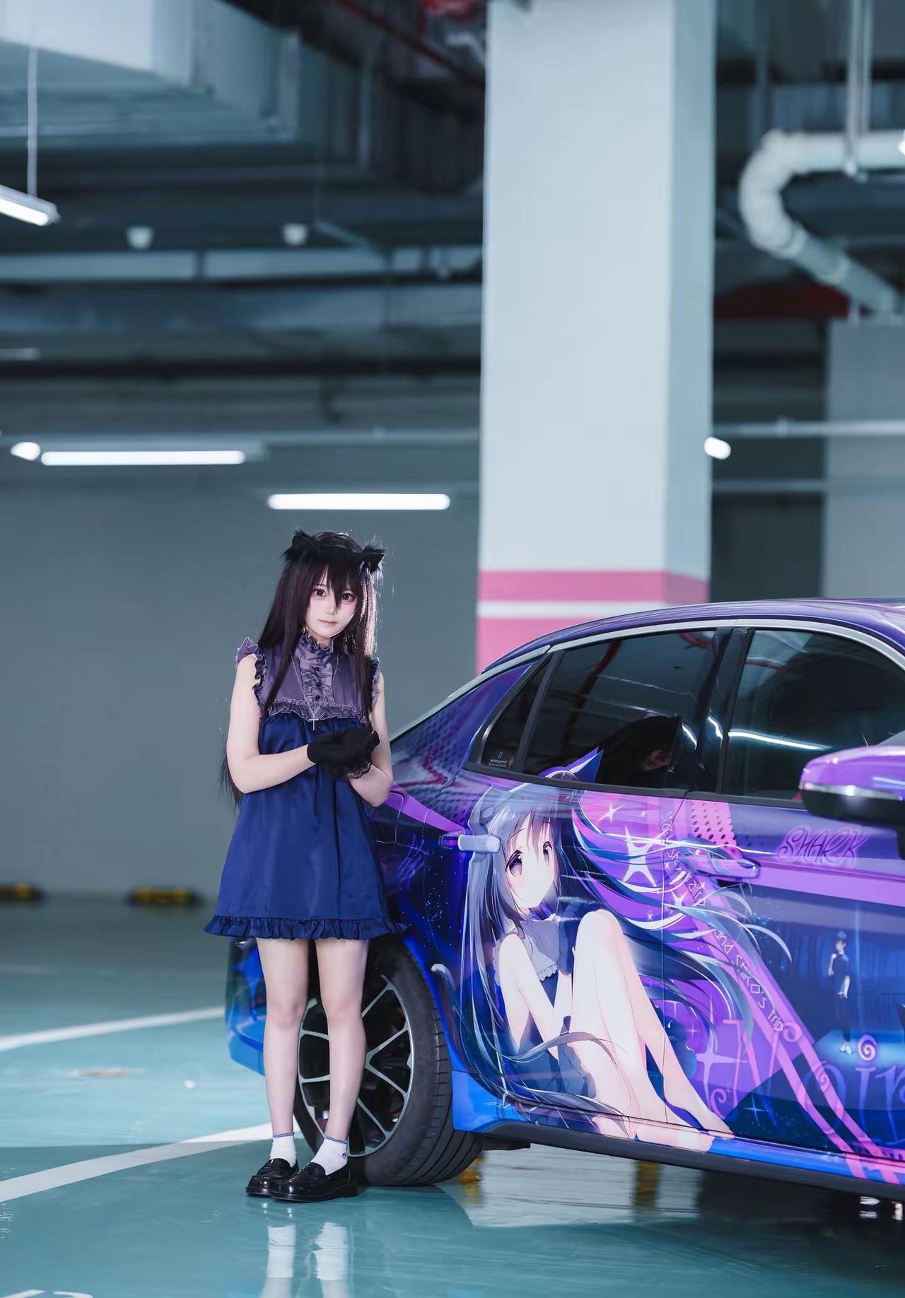 被朋友叫去和车合照了。诺瓦 cos galgame 白玉 星空列车与白的旅行 车
