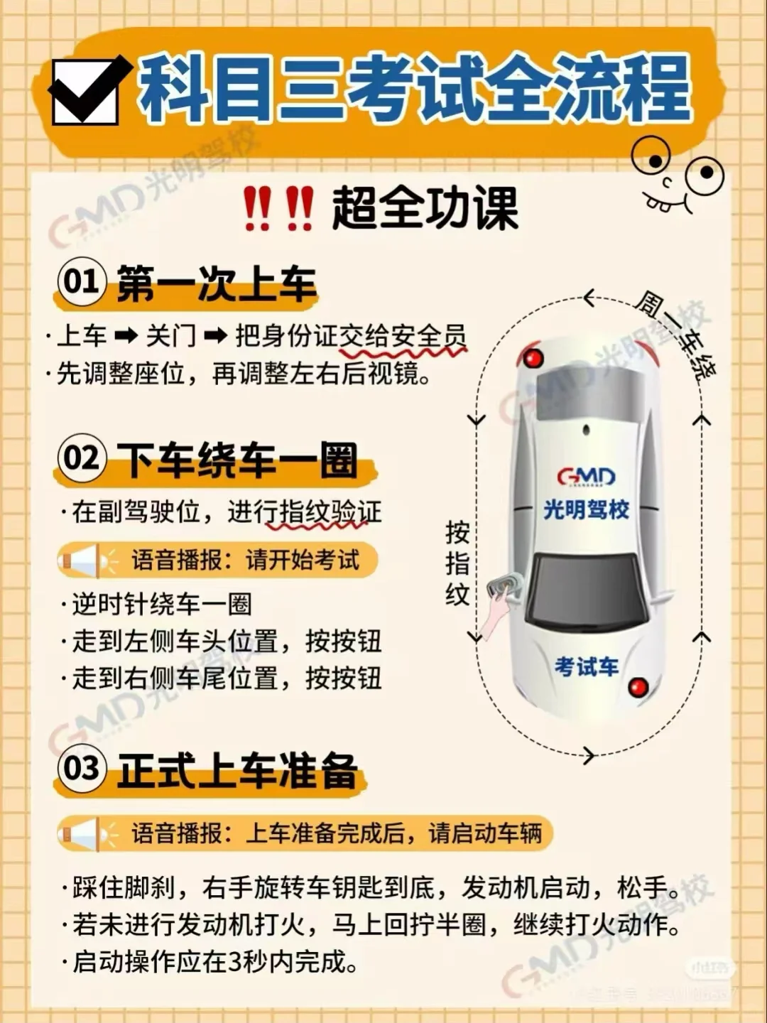 科目三考试全流程‼️