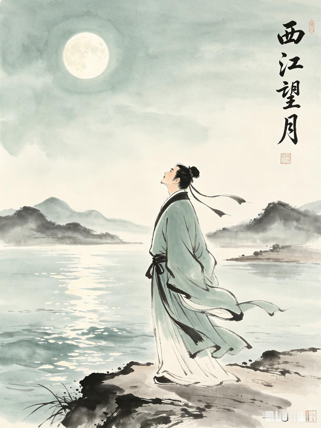 上联：江西人西江望月
下联：山东客东山观云