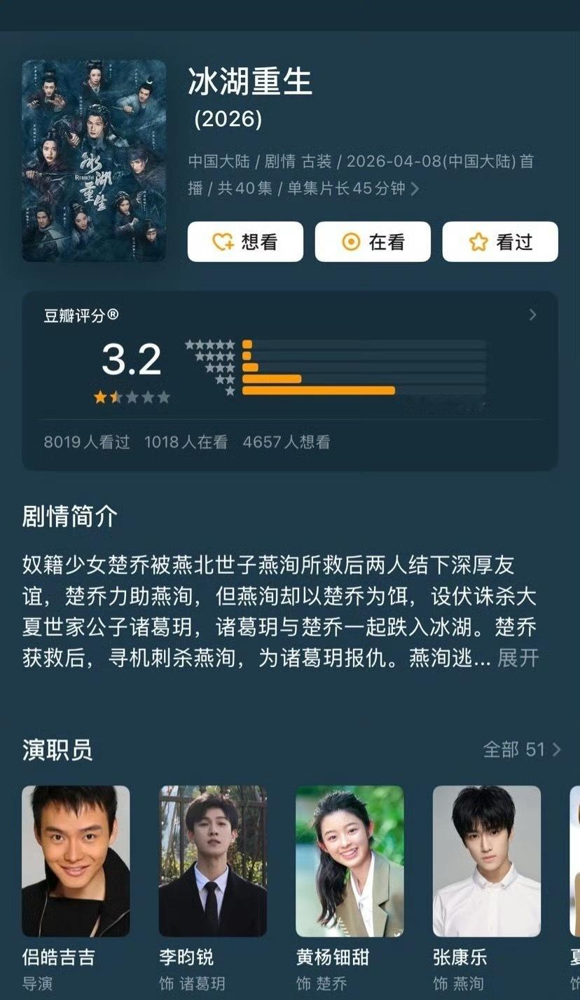 冰湖传说分这么低的一个很大原因是被赵丽颖公开倒油 她的行为一直都很难评 