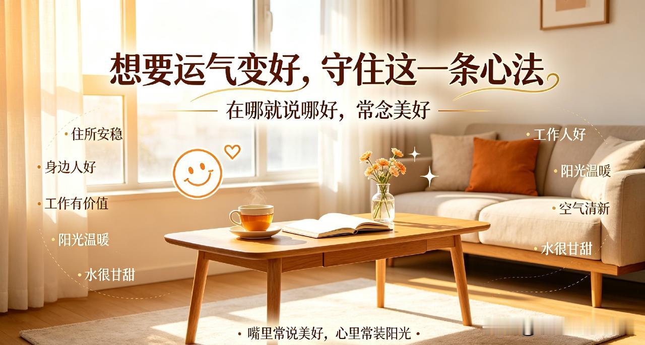 想要运气变好，守住这一条心法
 
心念的力量，远比想象中强大。
想转运，试着养成