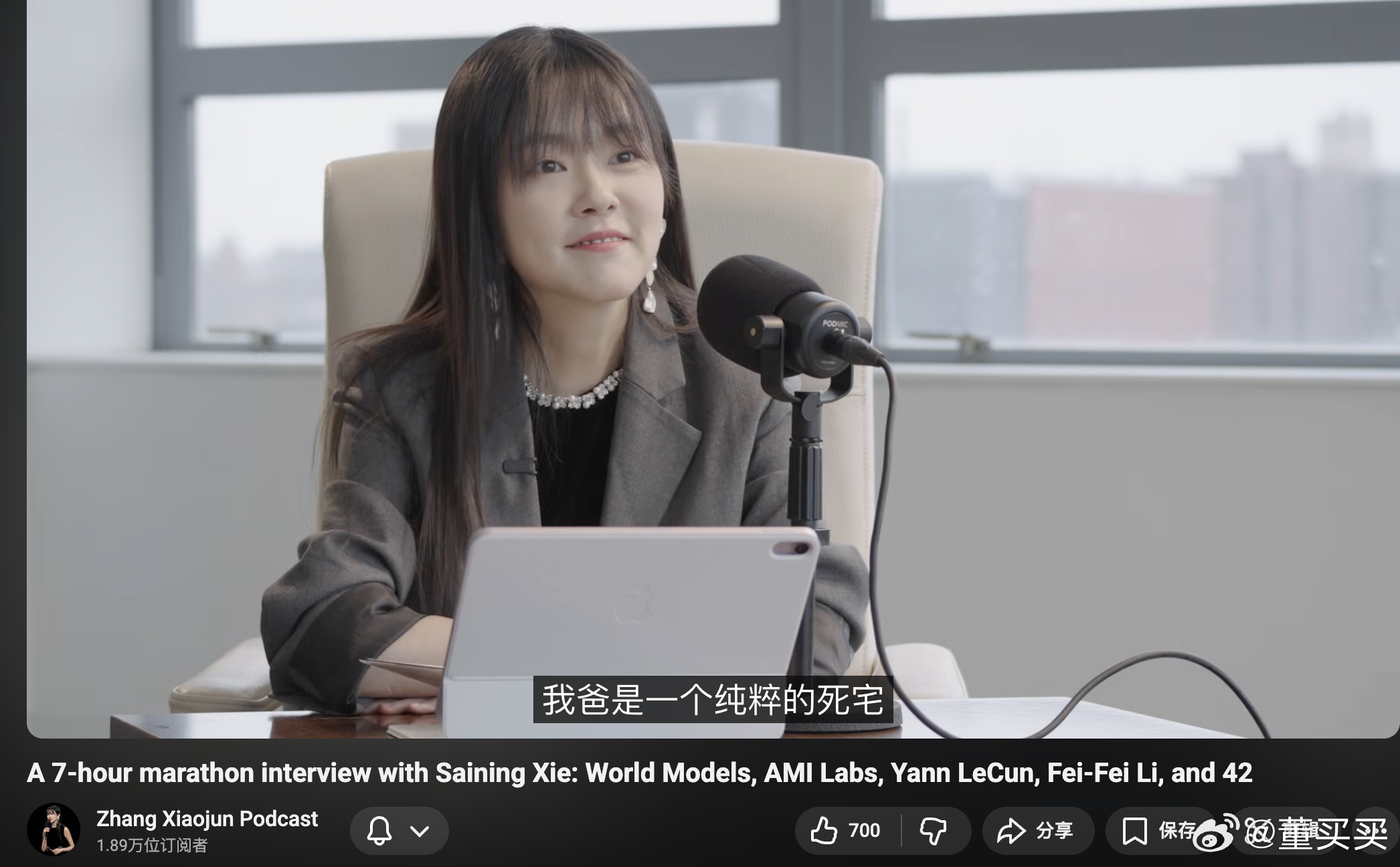 陆续在骑行时候把张小珺采访谢赛宁的7小时访谈听完了，马拉松式访谈，天亮到天黑，最