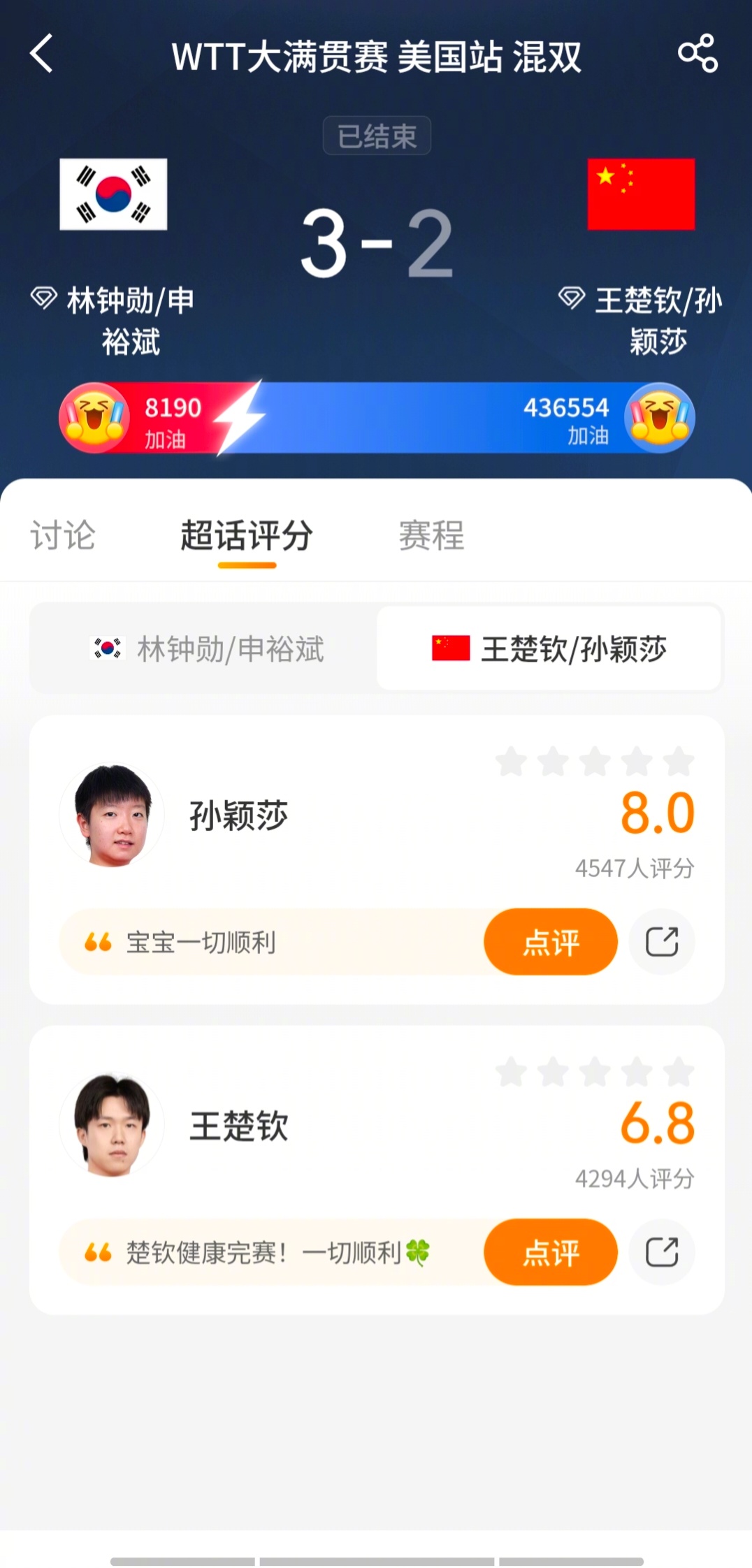 王楚钦孙颖莎vs林仲勋申裕斌  稳拿的混双也丢了，怎么回事啊？樊振东必须要回来了