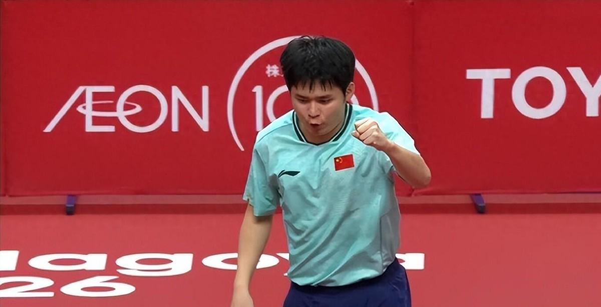 0-2落后，2-3被逼到悬崖边，林诗栋硬是连扳两局，4-3逆转林昀儒，闯进亚运男