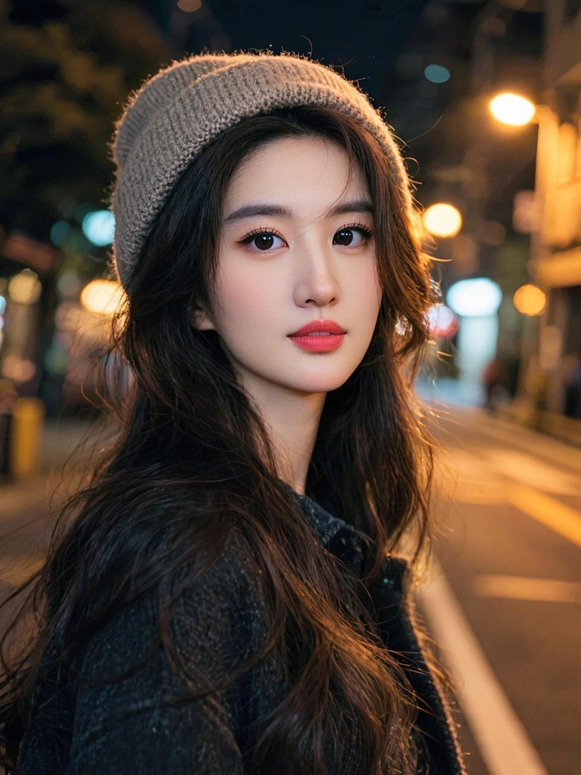 针织夜拍写真 抖音ai创作 日常分享 好物推荐🔥