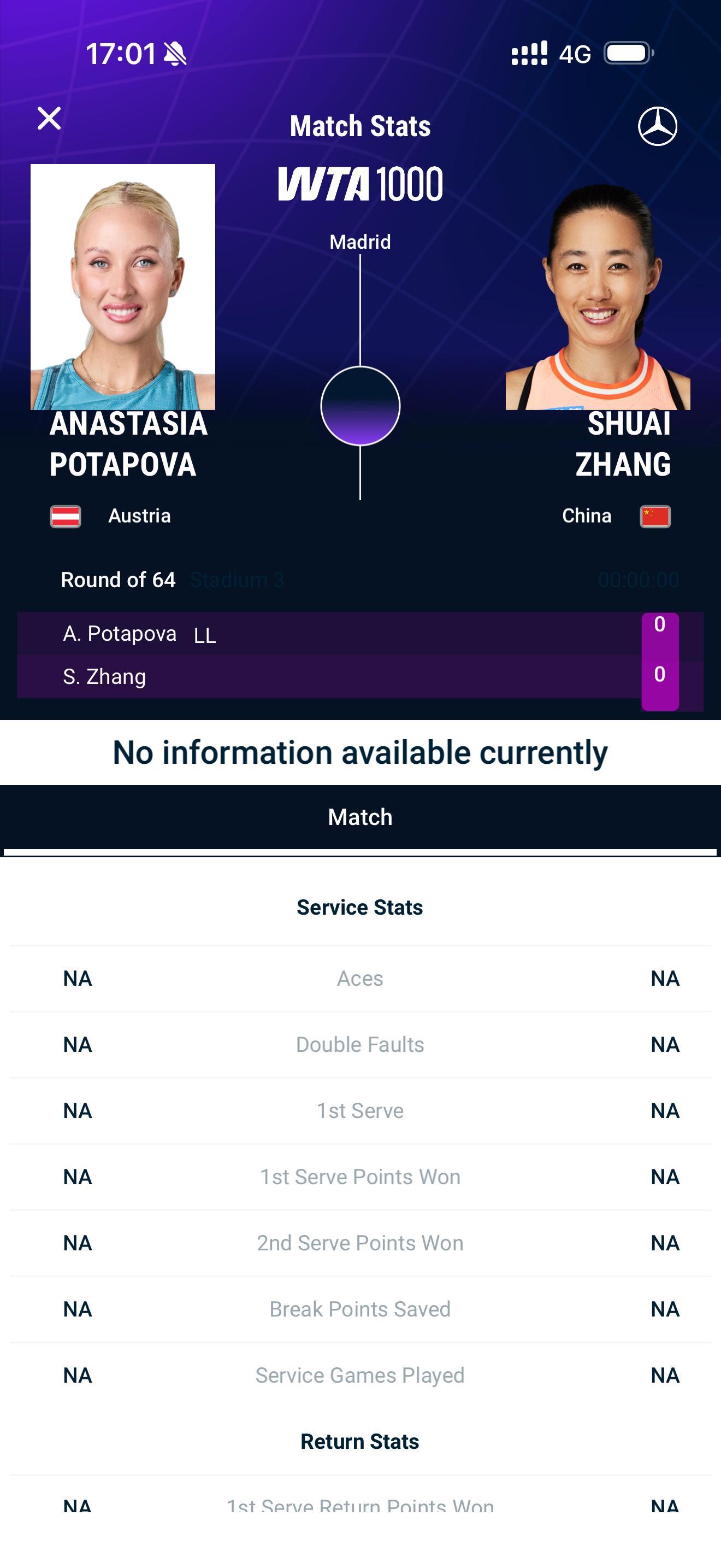 马德里1000赛 凯斯宣布退赛，张帅要打幸运落败者波塔波娃，比凯斯还难打，不是这