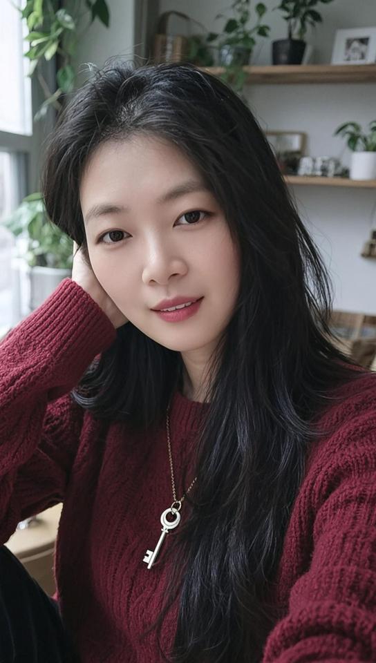 AI酒红生活照 少女写真 甜美女孩穿搭 甜系女孩 优雅气质