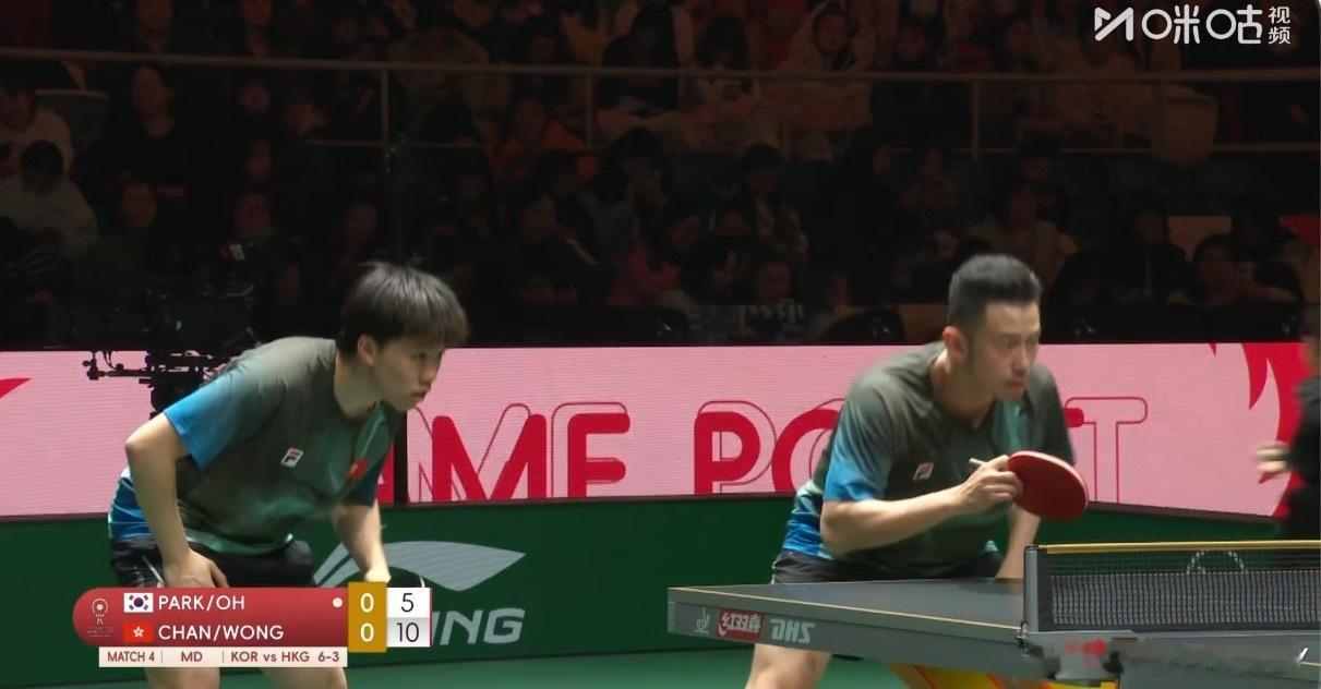 朴诚0-1镇颢韩国6-4中国香港陈颢桦被无忌0封了要是香港把韩国男双0封了就有趣