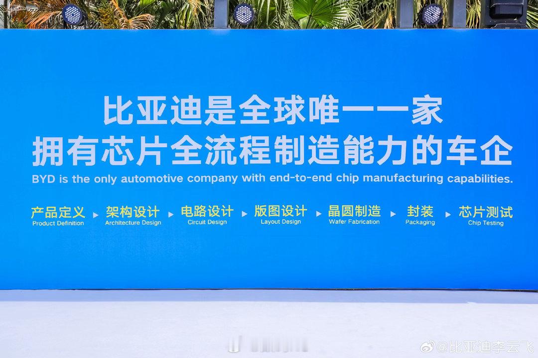 这么看，比亚迪宣发还是太低调了，实力大于名气，比亚迪是全球唯一一家拥有芯片全流程