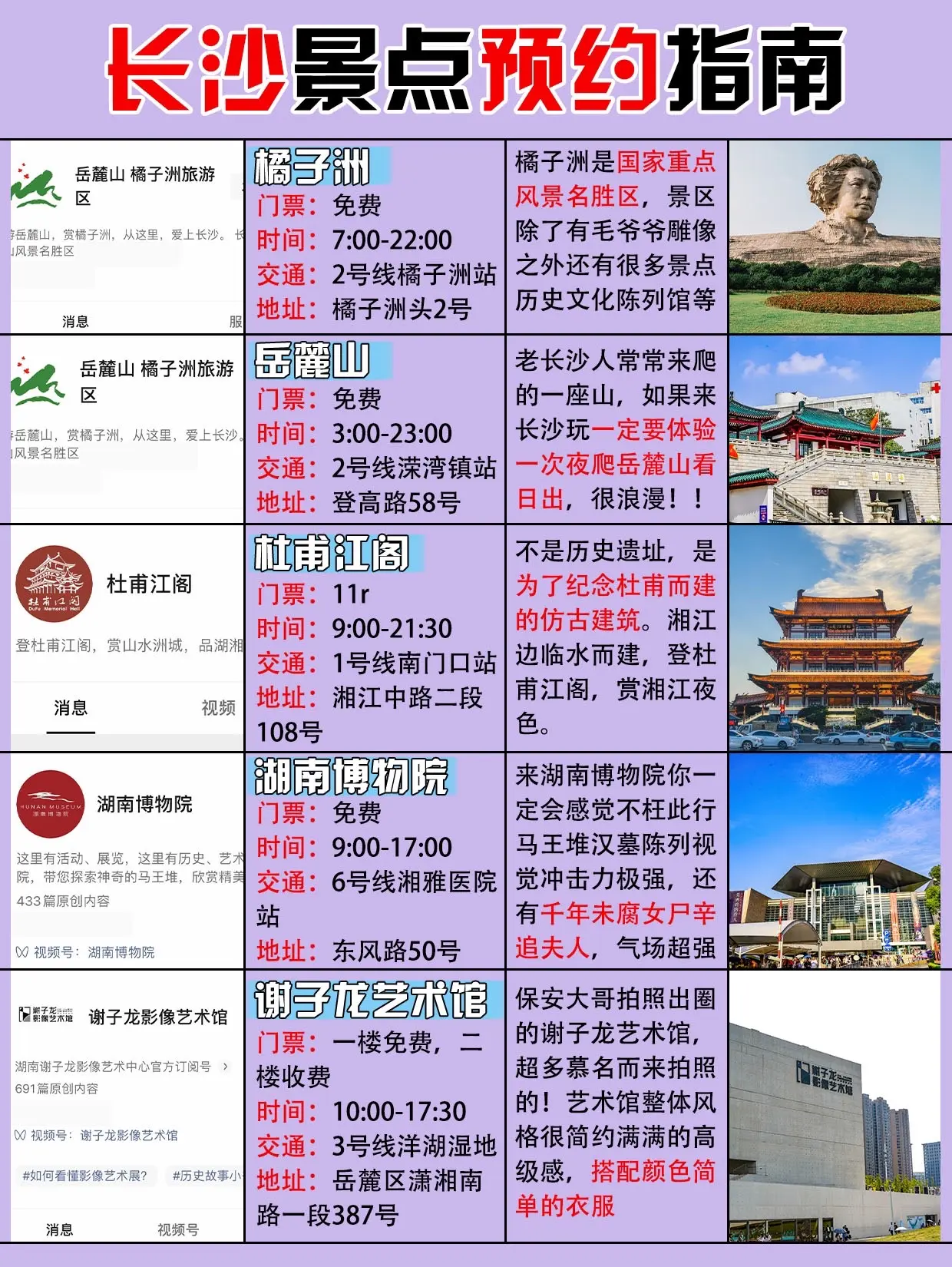 求求啦！来长沙一定要先预约景点！热心的我又来咯，这不怕你们到时候连景点都进不去玩不好，我立马给你们整理了一份关于景点预约的攻略，我真的是操碎了心，让我看看谁还不知道长沙景点怎么预约呀？
