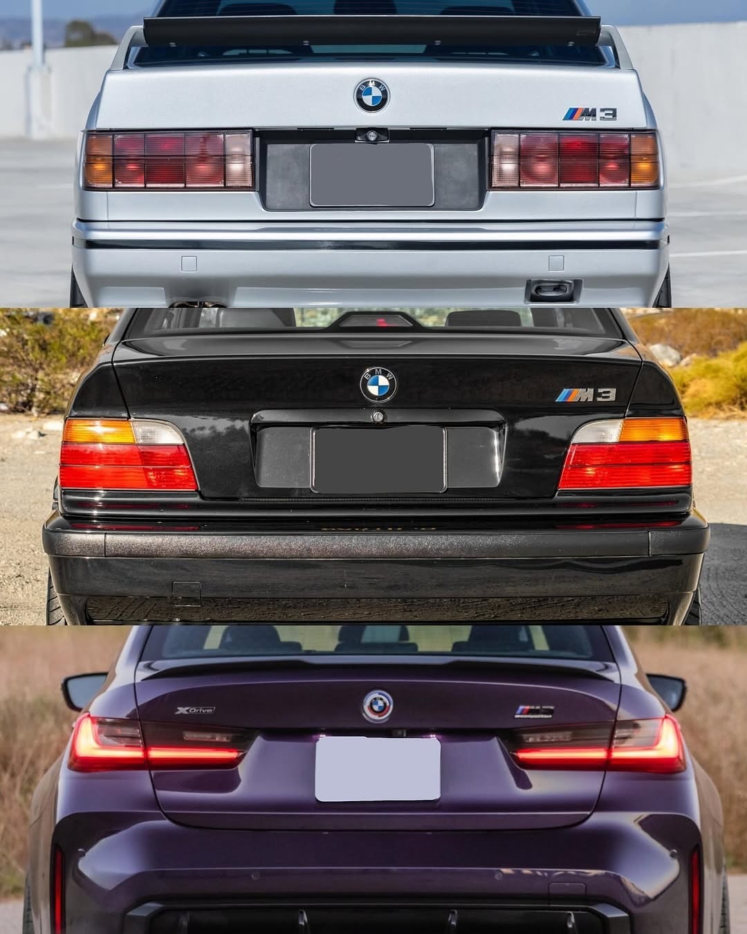 三个不同年代的M3，驾驶舱却如此似曾相识。bmwsky[超话]我与汽车的日常 ​