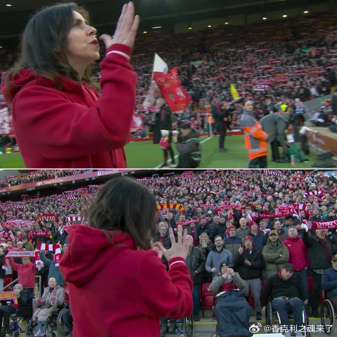 英国手语演绎的《你永远不会独行》首次在安菲尔德响起 