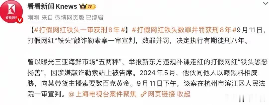 “铁头”八年，锤子终于砸回了自己头上。

9月11日下午，杭州滨江法院一审落槌：