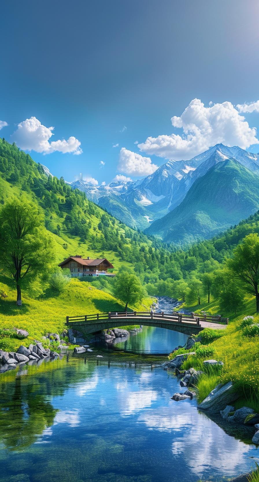 上联:秋霜催黄叶
下联:春雨育绿州