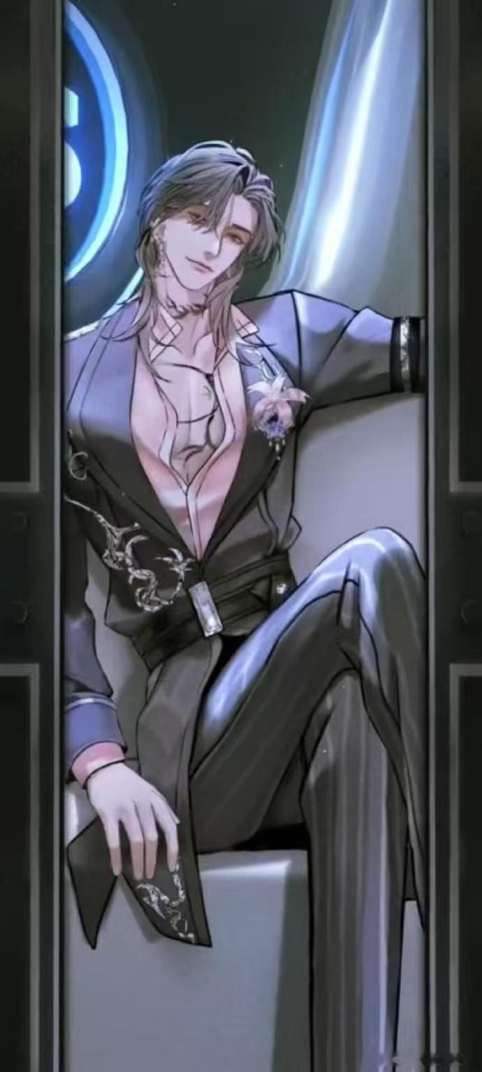 没人能拒绝国漫魅魔吸血鬼 《Bloody心跳回溯》里鹿迟，白毛蓝眸的竹马狼人医生