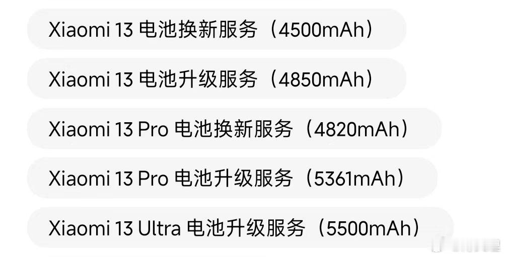 小米13系列小米上线电池升级服务 13系列大家都体验了吗，官方扩容后的效果如何，