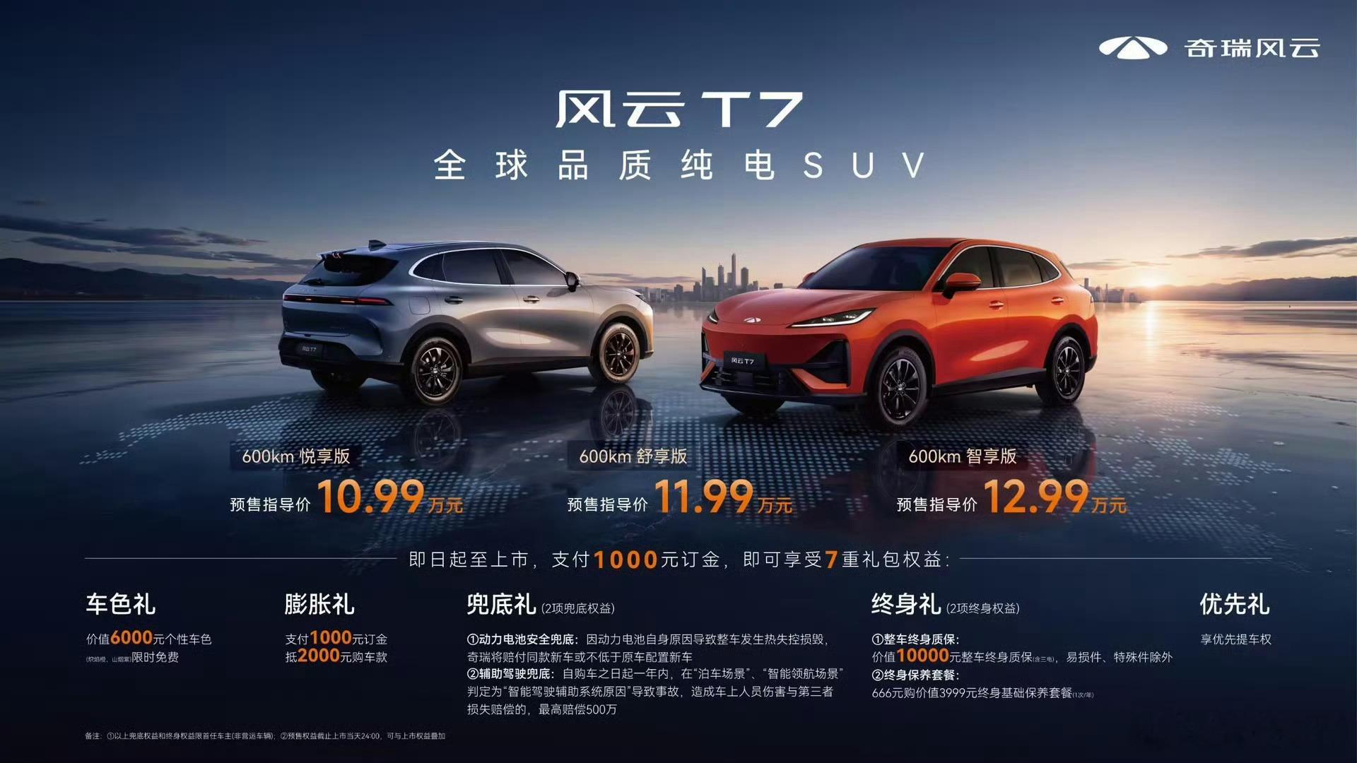 奇瑞风云T7今晚上市，售价10.99-12.99万元，比起去讲详细的配置，其实更