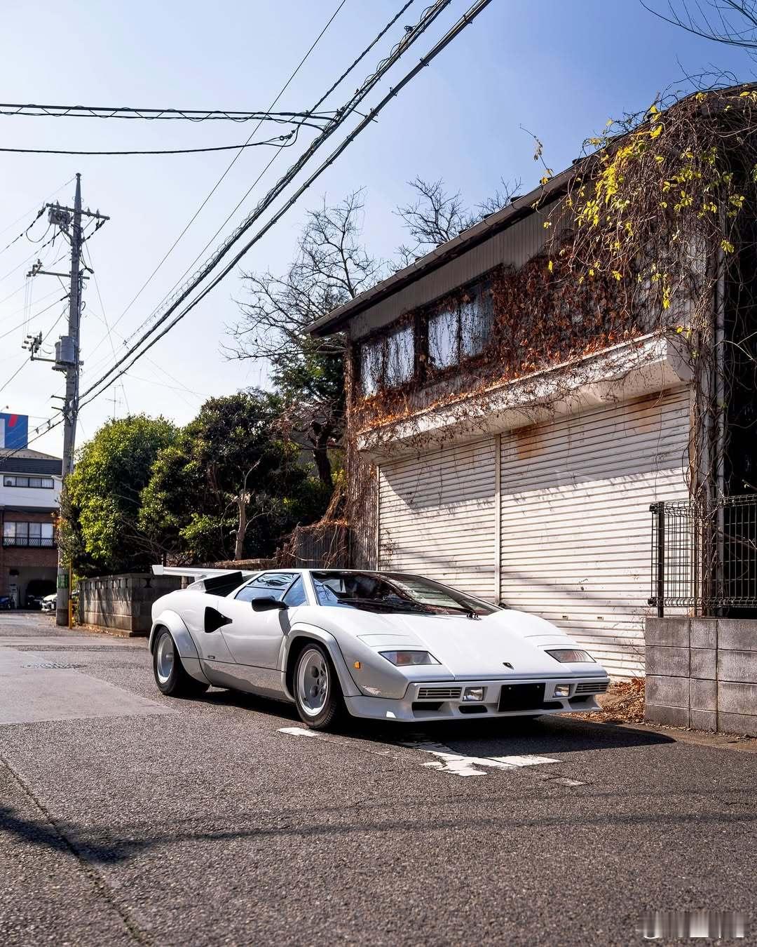 型车街拍  东京的含牛量过高，以至于兰博Countach出现在居民区都没任何违和