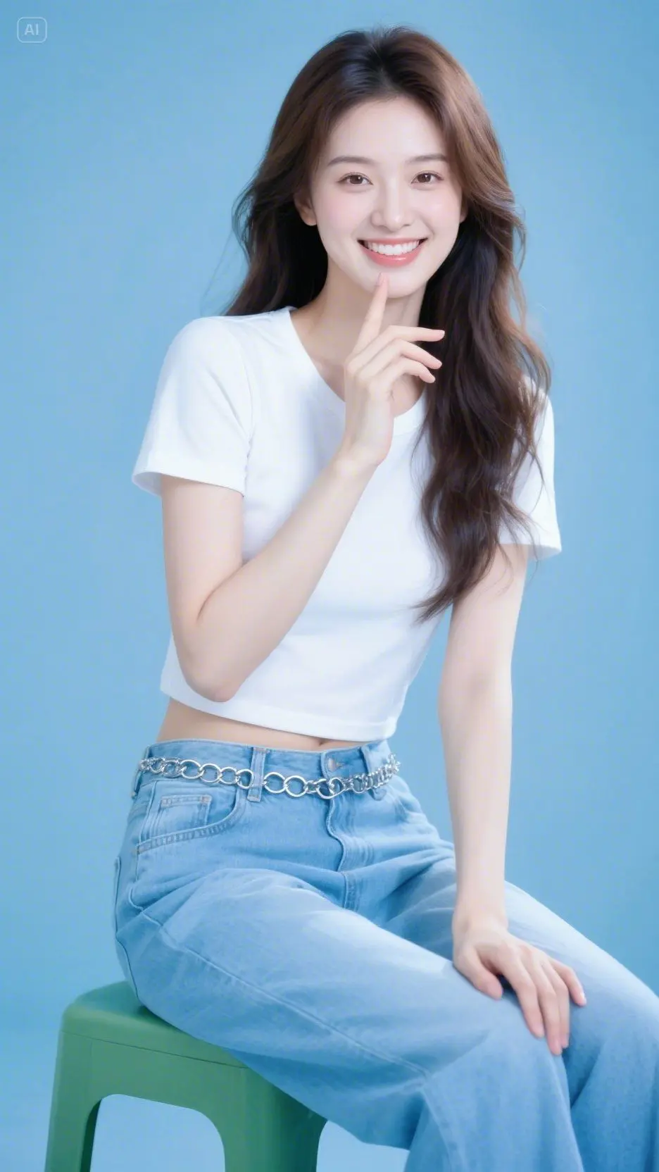 即梦AI 作品分享 颜值在线 甜美女孩