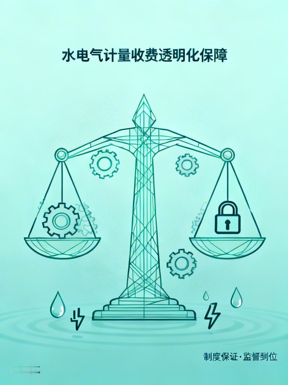 要确保水电气计量收费公开透明，制度保证和监督到位缺一不可。就像市场监管总局在20