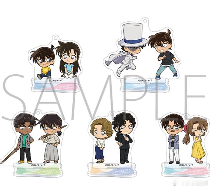 名侦探柯南亚克力钥匙扣系列支架江户川柯南、毛利兰、怪盗基德、工藤新一、服部平次、
