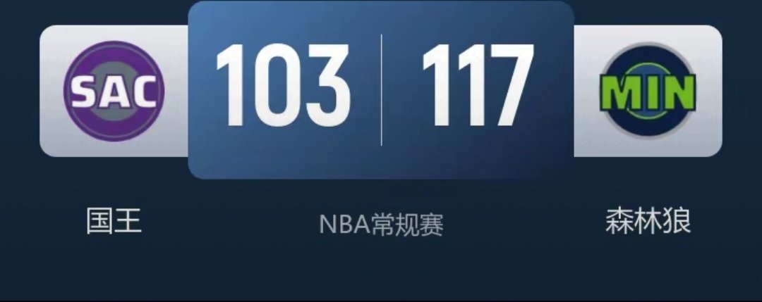 🏀森林狼送国王三连败 兰德尔24+9 华子缺战 拉文&戈贝尔退赛nba篮球 1