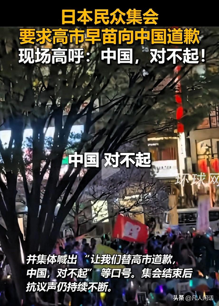 日本民众集会高呼“中国对不起”，这一幕令人意外，也引人深思。

他们为何道歉？是