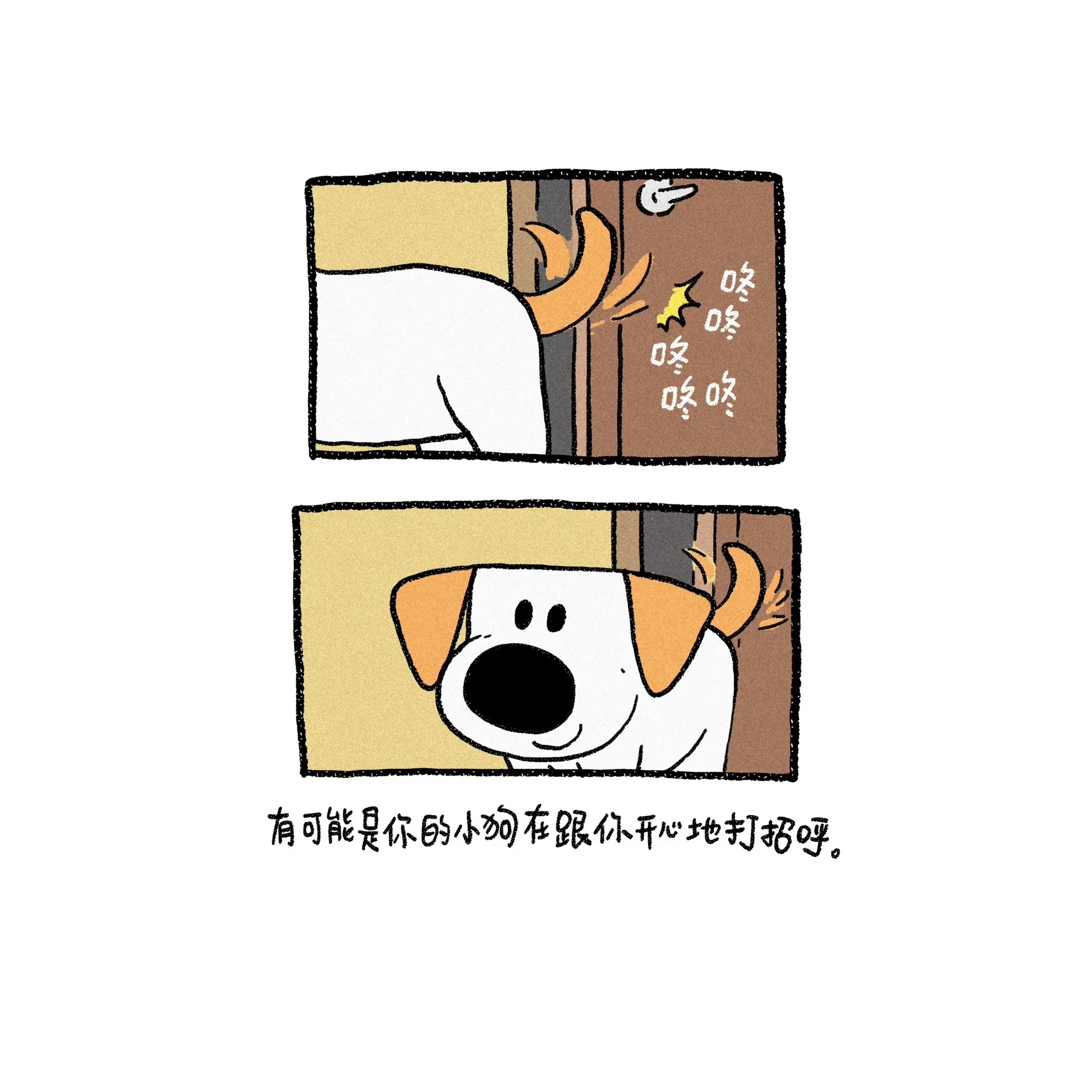 当“幸福”来敲门。原来是你的小可爱！治愈系
