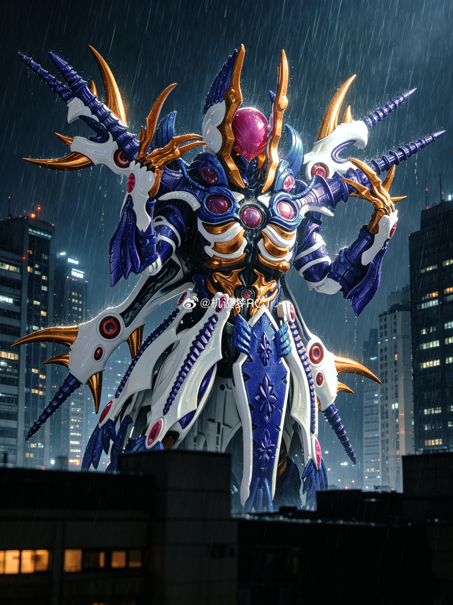 是日烂胶 好久没用这套特摄巨大化咒语了。蛮适合这只 奇妙积木拼装模型的 格理扎第