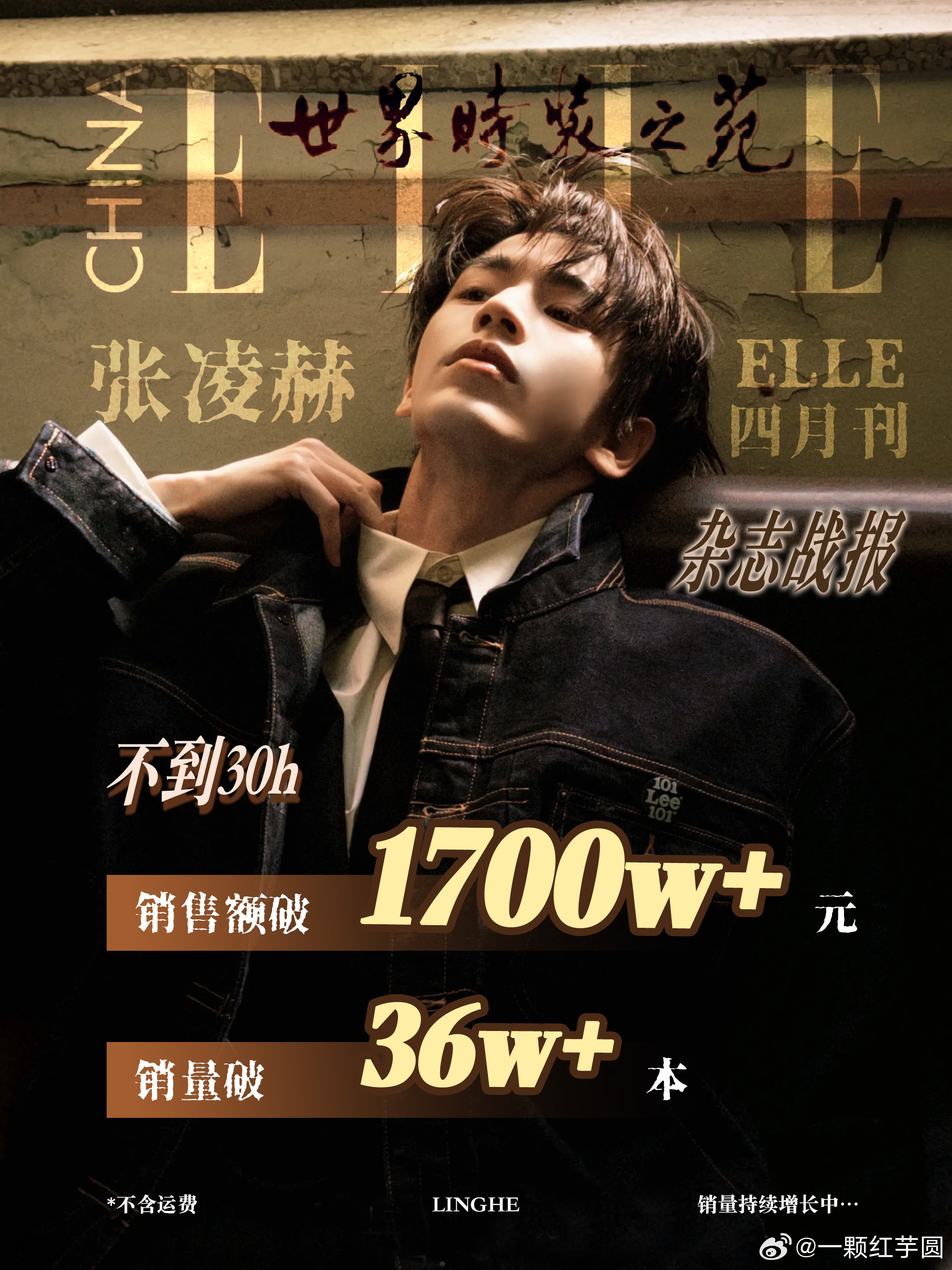 张凌赫 ELLE销售额已破1700w+🔥！！！ 