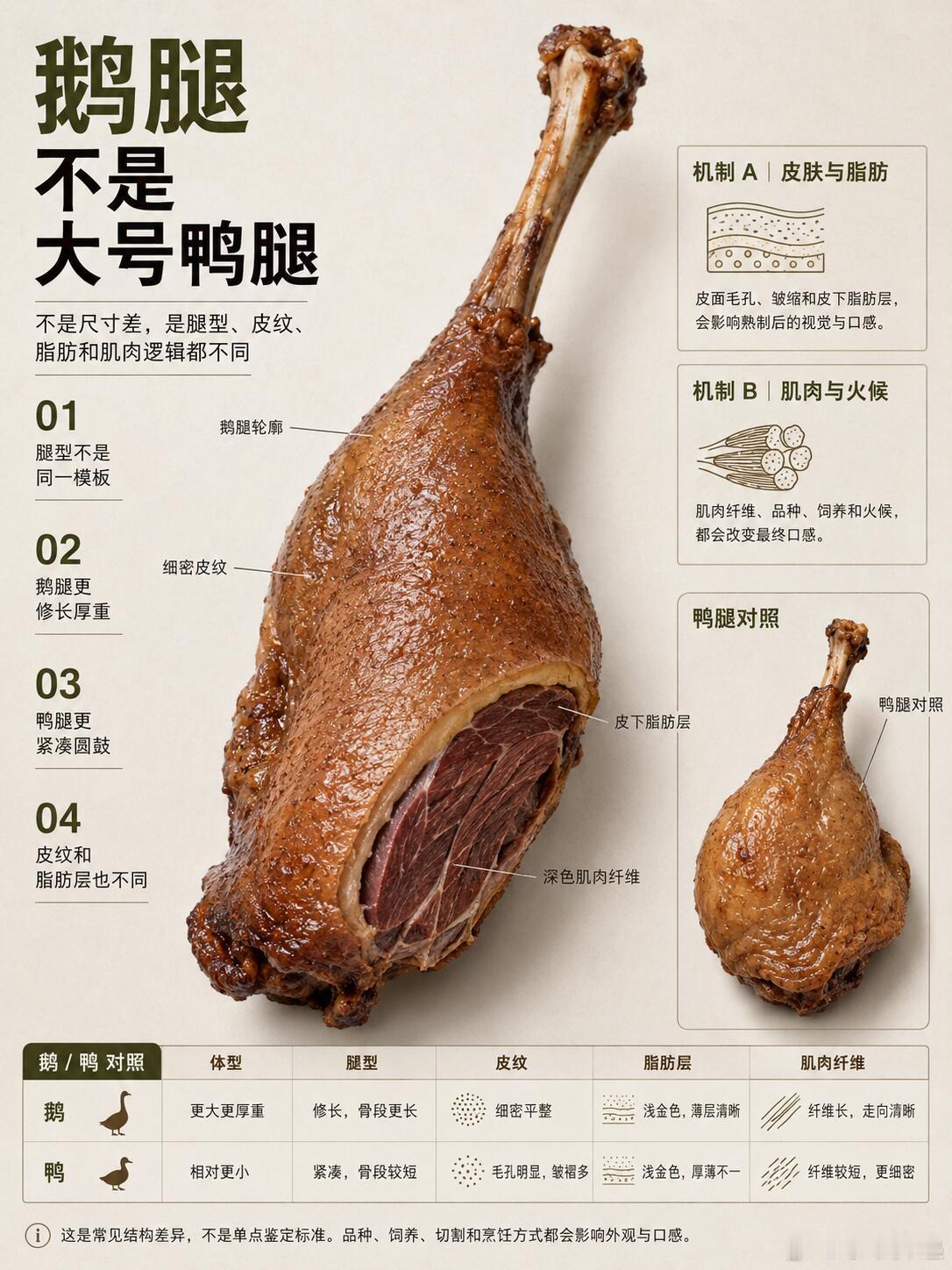 鹅腿，不是大号鸭腿，望周知。 