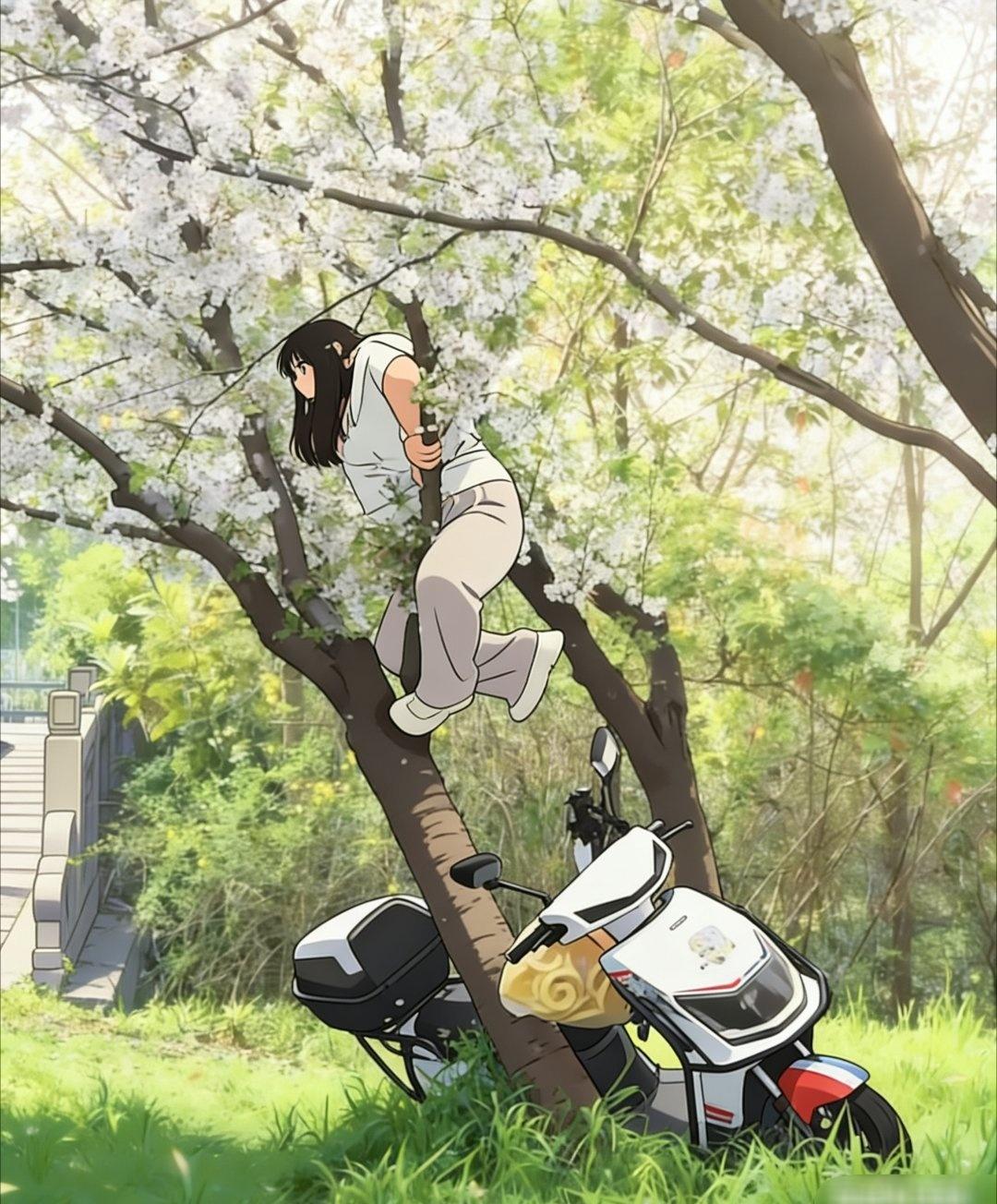 刷到这个事件真的很唏嘘。
这棵有着二十多年树龄的樱花树，被人为攀爬压断，实在让人