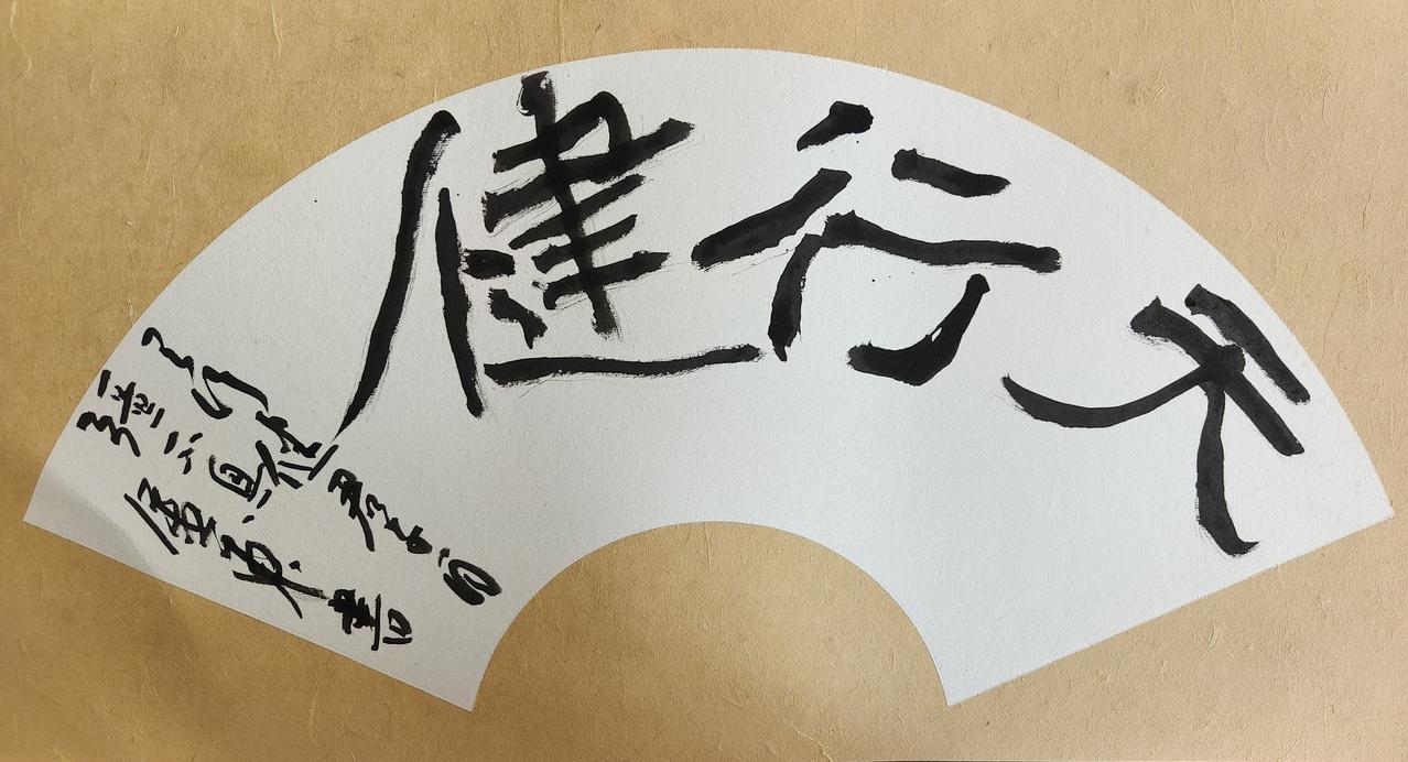 雨斋日课之抹几笔，园笔魏碑笔意写几张扇面卡纸玩玩。