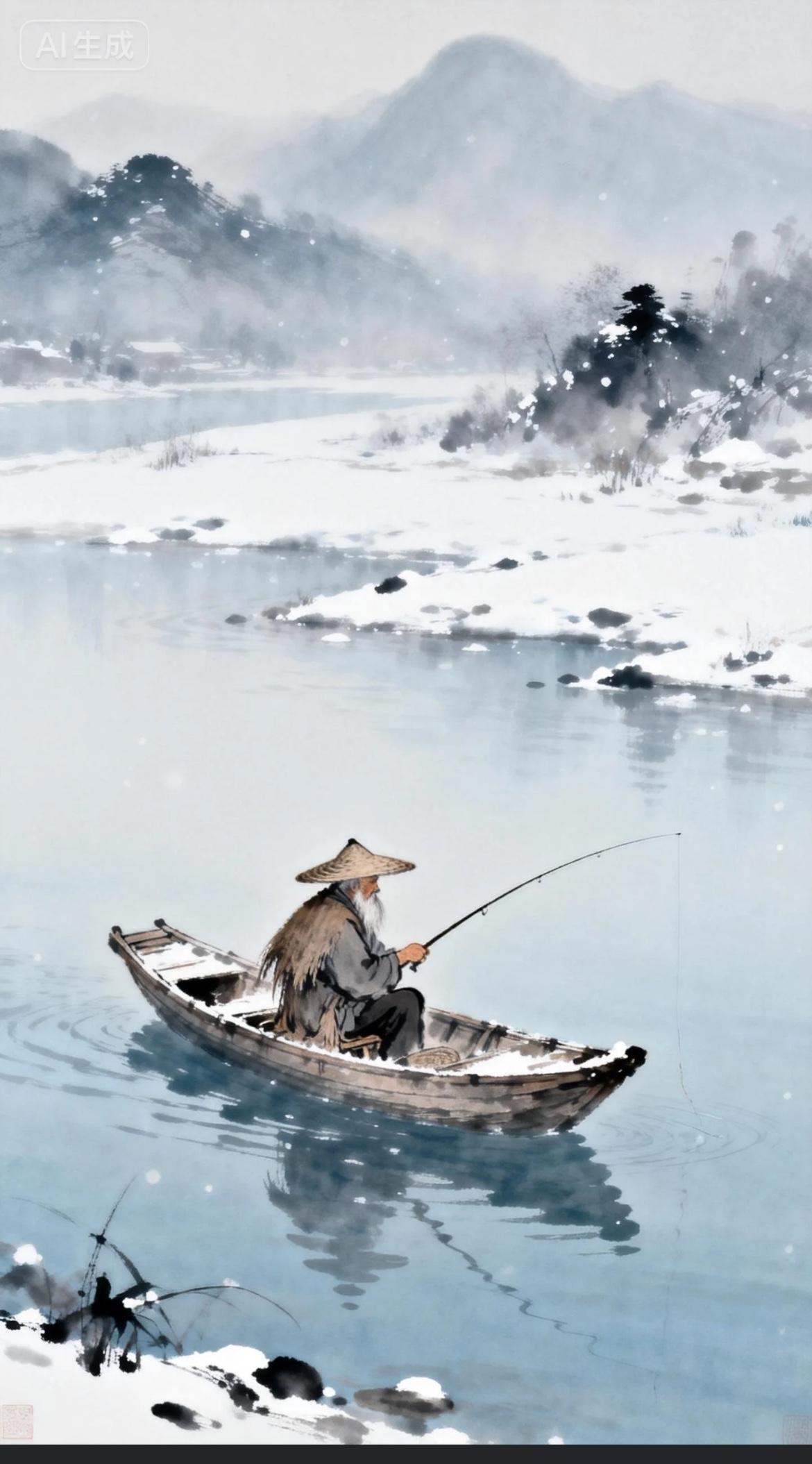 说一句带‘雪’的诗句孤舟蓑笠翁独钓寒江雪