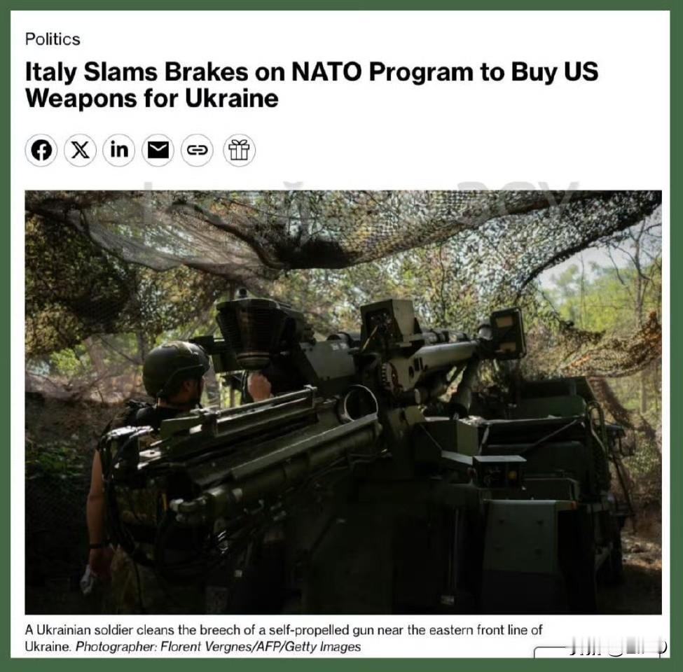 彭博社：意大利决定退出"PURL 计划"——该计划由北约成员国共同采购美国武器以