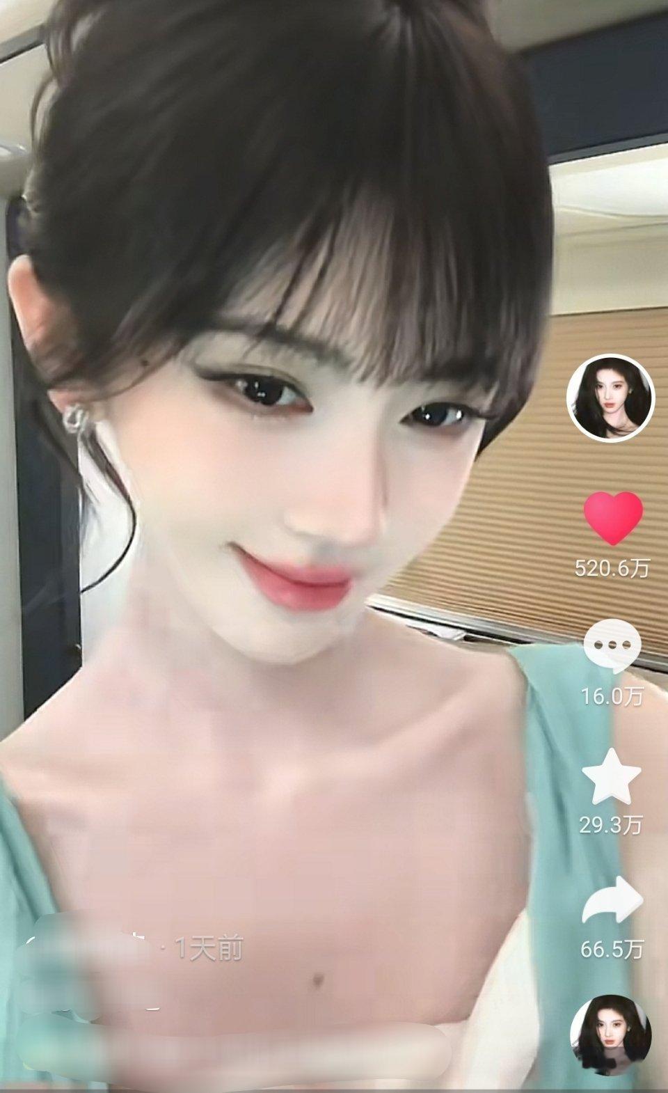 鞠婧祎这条手势舞仅一天时间就破520万赞了，这一条视频又将近涨了10万粉丝[惊恐