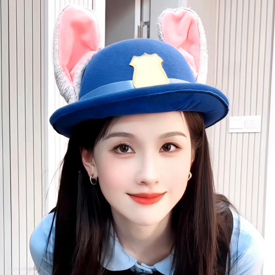 陈都灵鞠婧祎兔子警官造型好美萌的两个美女