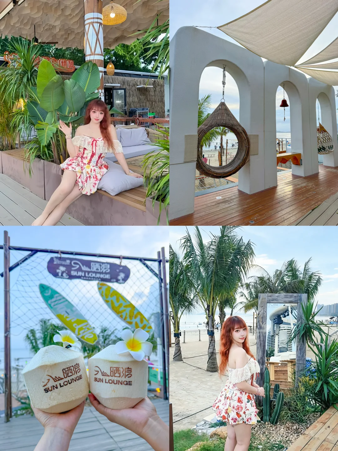 就在双月湾😭假装在巴厘岛海滩🏖️拍照绝美