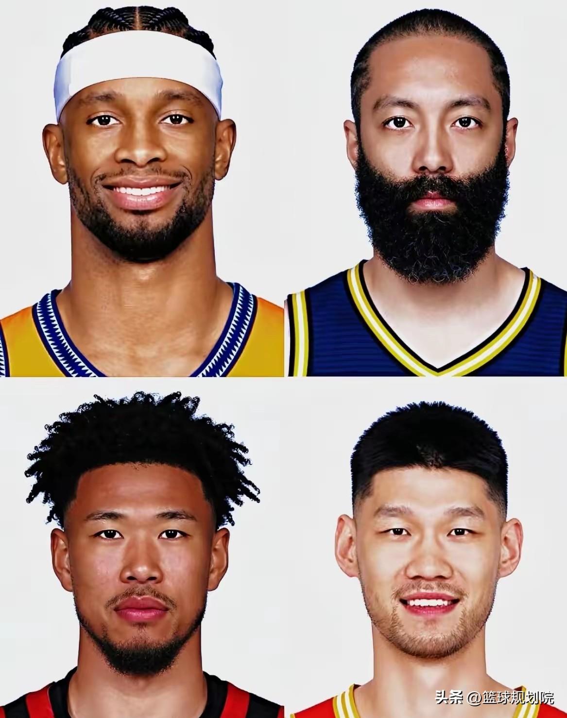 前两个看出来了，后两个确实没看出来！

有球迷做出了四名CBA和四名NBA球员的