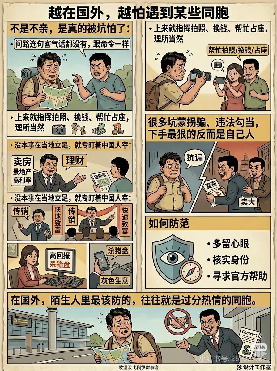 在国外要防范“热情”的陌生国人。