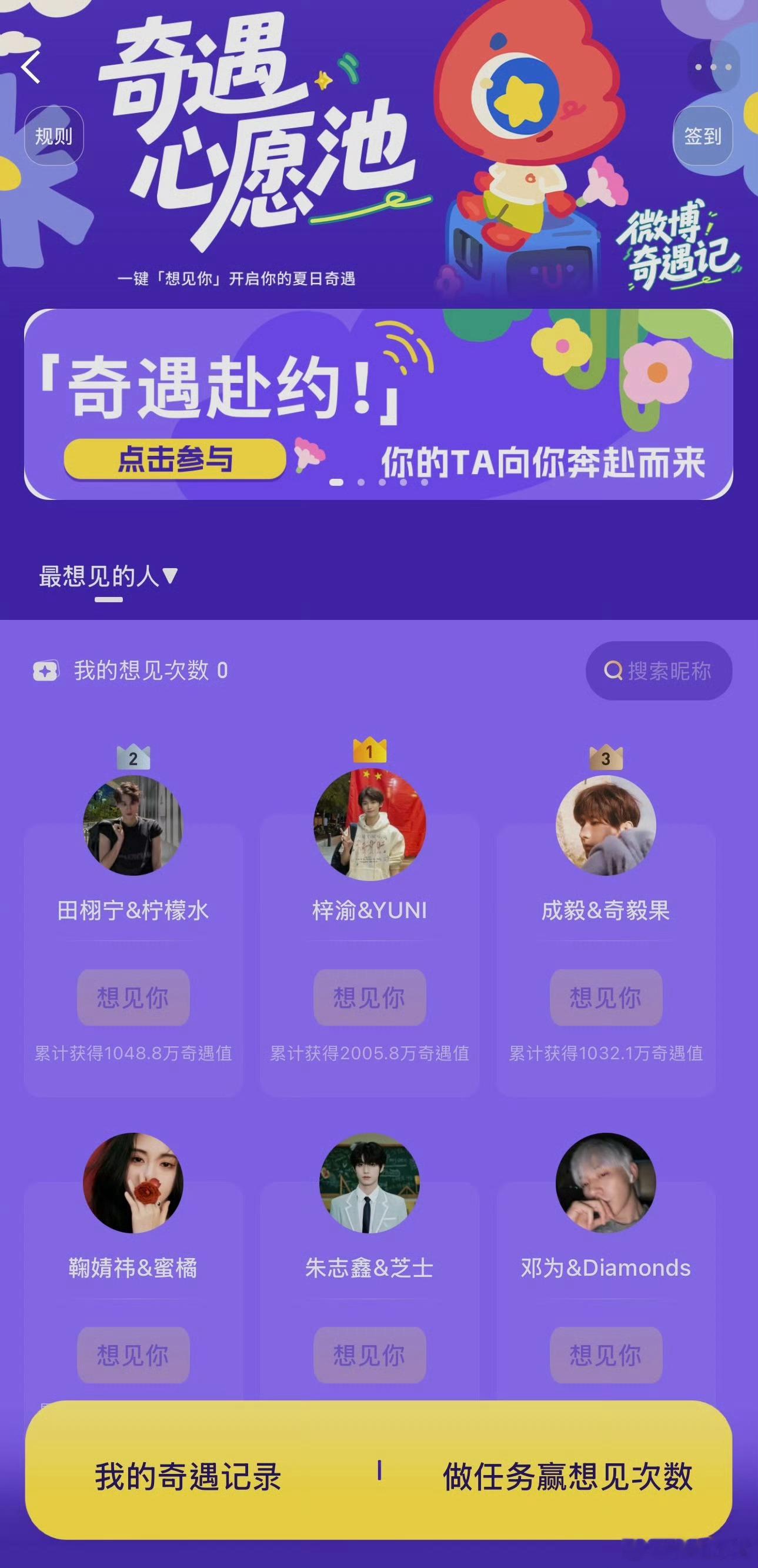 梓渝奇遇值突破2000万小弟梓渝奇遇投票过2000万了，好顶[哇][哇][哇]梓
