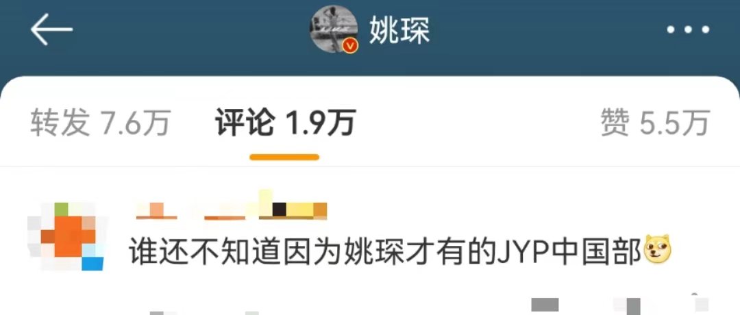 #因为姚琛才有的JYP中国部#还有谁不知道，JYP的中国子公司泛领文化是为了姚琛