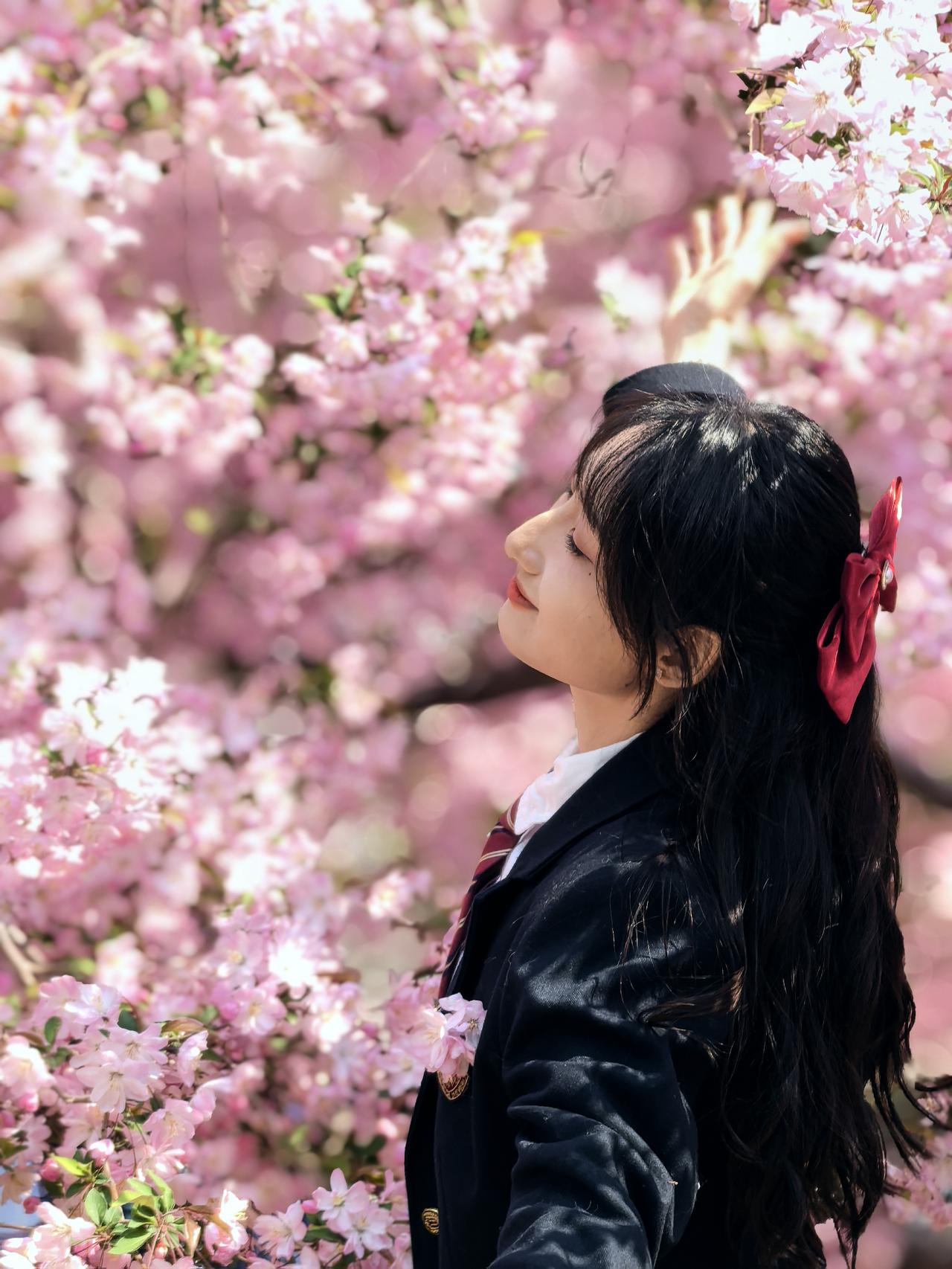 忙乎了半天，就拍了一棵树。树是樱花树；人，是一群热爱生活寻找快乐的人。地址吗，就