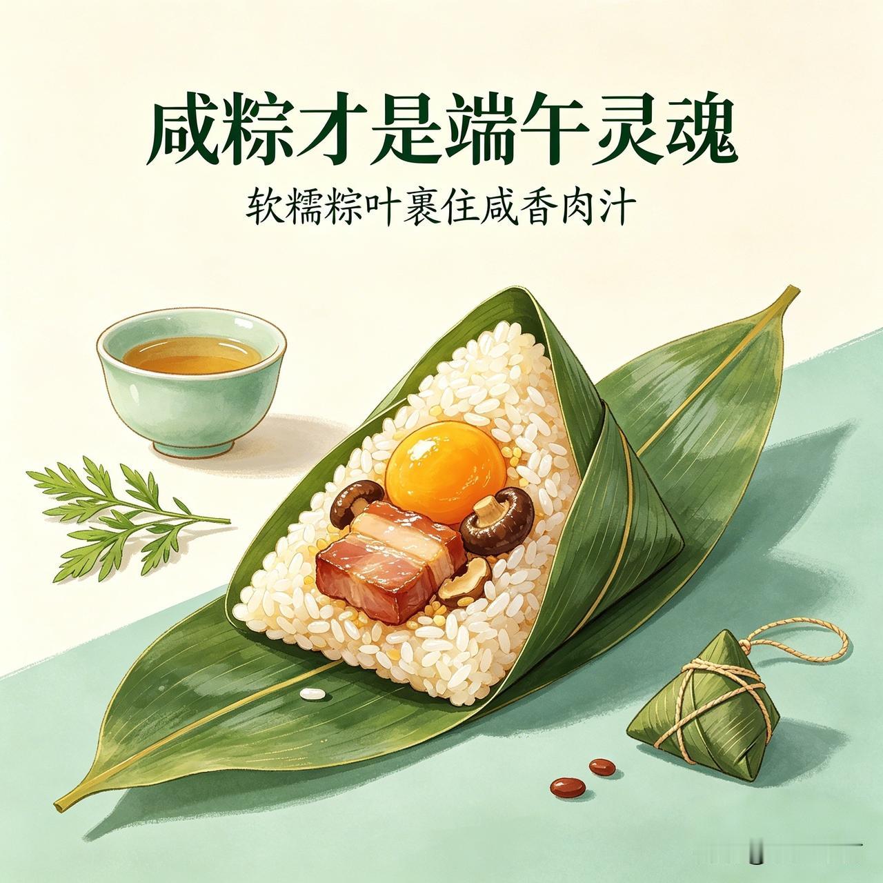 你更喜欢吃甜粽子还是咸粽子
我认为咸粽子才是端午灵魂。

软糯粽叶裹着喷香糯米，